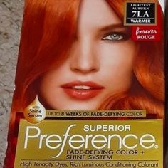 I'm Selling 1 Brand-New Box Of L'oreal Superior Preference Hair Dye 7la Lightest Auburn Forever Rouge Revlon 740 Copper, 96.44 + 76.44 Beauty Color, Copper Red Hicolor Loreal, Loreal 6r Light Auburn, Best Copper Red Hair Dye, Best Red Box Hair Dye, Loreal Sizzling Copper, Copper Hair Dye, Light Copper Hair