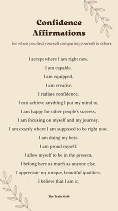 a poem written in black and white with the words'i am capable, i am confident