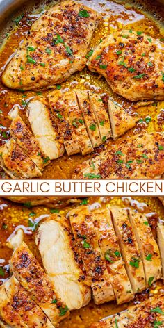 Garlic Butter Chicken - Averie Cooks Easy Stovetop Chicken, Stovetop Chicken, Lasagna Rollups, Garlic Butter Chicken, Garlic Butter Sauce, Dinner Healthy, Think Food