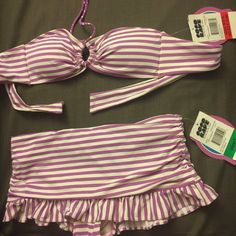 Brand: Cocorave Size: Top (Xs/S) Bottom (Large) Color : Purple And White Condition: Nwt Supercute Bathing Suit! Only Tried On Once But Never Wore. Perfect For Pool Parties! Open To Offers. Spring Striped Tankini For Poolside, White Lined One-piece Tankini, White One-piece Lined Tankini, Fitted Striped Swimwear For Spring, Spring Striped Stretch Tankini, Casual Striped Tankini For Spring, Spring Casual Striped Tankini, Spring Purple Tankini For Poolside, Swimsuit Inspo