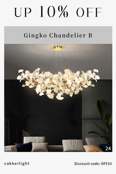 the up to 10 % off ginko chandelier b sale is now on