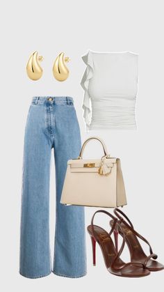 Jean High Heels Outfit, Formal Jeans Outfit, Casual Birthday Party Outfit, College Student Needs, Believe Me, Classy Casual Outfits, To Laugh, College Student