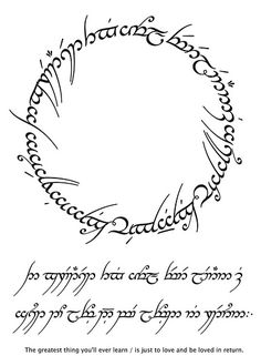 the lord's ring, written in two different languages