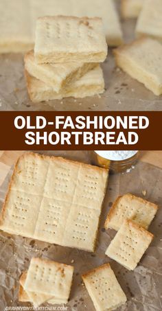 old - fashioned shortbread crackers on a baking sheet