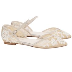 Bella Belle Shoes Celia Dorsay Nude Lace Wedding Flats Bridal Flats Shoes, Flat Wedding Shoes For Bride, Lace Wedding Flats, Bella Belle Shoes, Belle Shoes, Wedding Ballet Flats, Bride Attire, Wedding Shoes Comfortable, Ivory Wedding Shoes