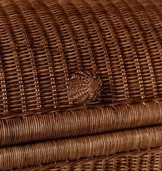 a close up view of some wicker material