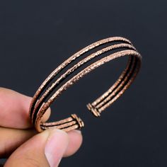 Pure Copper Wire Wrist Bangle | Ethnic Bangle | Adjustable Copper Bangle | Copper Wire Round Bangle | Copper Wire Bangle Jewelry For Her/him Copper Bangle Metal - Copper Welcome to our little shop, where you can find  copper jewelry and more, for you and your loved ones. We do accept custom orders also, kindly message us for more. Benefits of Wearing Copper Jewelry Gemstone:- Copper rings are also believed to have anti-inflammatory properties. Inflammation is a common factor in many chronic dise Bangle Jewelry, Wire Bangles, She & Him, Copper Rings, Jewelry For Her, Bangles Jewelry, Pure Copper, Copper Jewelry, Copper Wire