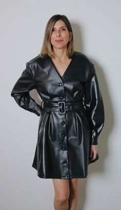 Leather Shirt Dress, Leather Dress Women, Long Leather Coat, Faux Leather Coat, Faux Leather Dress, Leather Shirt, Leather Dresses, Leather Outfit, Women Clothing Boutique