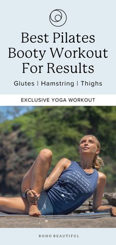 Want to tone and sculpts your lower body? This free online pilates class will workout your hamstrings, glutes and inner thighs. Click to try out this Boho Beautiful pilates class for moms, beginners and anyone wanting to get fitter and stronger. Pilates Body Vs Weights, Leg And Glute Pilates, Pilates For Inner Thighs, Pilates For Toned Stomach, Intense Pilates Workout, Boho Beautiful Yoga, Evening Workout, Arm Workouts At Home, Pilates Videos