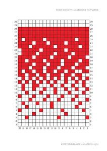 a red and white cross stitch pattern with squares on it's side, in the middle