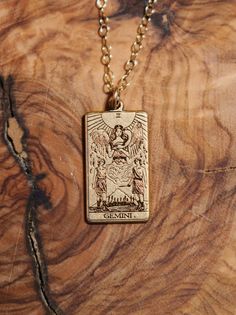 "Copy and paste into your browser, get 15% off ➔ https://bit.ly/VD15OFF Tarot Card Inspired Gemini Necklace; The Lovers: Partnerships, Duality, Union DETAILS: -One necklace -18mm x 10mm Gold Filled Charm -Gold Filled chain in the length of your choice -Spring ring clasp You will receive one zodiac charm necklace, in the length of your choice. **Every item is handmade, this means that each will be unique and may not look EXACTLY like the picture, but it will look very similar ➡ORDER PROBLEMS If t The Lovers Tarot Card, The Lovers Tarot, 12 Zodiac, Zodiac Necklaces, Gold Filled Chain, Tarot Cards, Best Friend Gifts, Spring Rings, Dog Tag Necklace