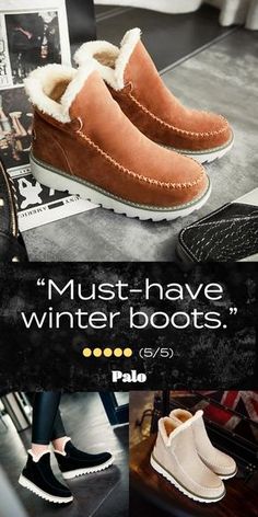 Fleece Boots, Flat Heel Boots, Pyrenees, Coco Chanel, New Handbags, Cute Shoes, Snow Boots, Fashion Handbags, Winter Boots