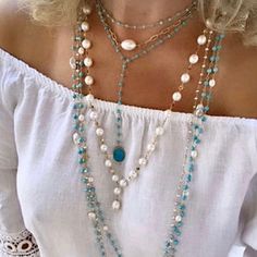 Spiritual Grounding, Rosary Style Necklace, Pearl Drop Necklace, Jewelry Tips, Bohemian Jewellery, Long Pearl Necklaces, Friendship Love, Homemade Jewelry, Onyx Bead