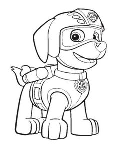 the paw patrol dog from paw patrol coloring pages for kids to print out and color