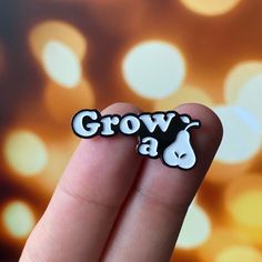 Grow A Pair Enamel Pin/ Brooch Lapel Collectible Jewelry Pear Funny Humor Accessory Gift Small Friend Memorabilia Personalize Clothing Jackets Backpacks Bags Nametags Lanyards Scrubs Aprons Bundle And A Save Grow A Pair, Funny Jewelry, Rhinestone Costumes, Brooch Dress, Costume Jewelry Sets, Bag Pins, Iridescent Crystal, Jewelry Pins, Gold Brooches