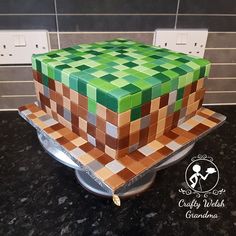 a cake made to look like a cube