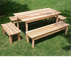 Creekvine Designs 46 Cedar Outdoor Dining Set of 5 Piece-Rustic Furniture Marketplace Cedar Stain, Picnic Table Plans, Picnic Table Bench, Family Style Meals, Red Cedar Wood, Picnic Bench, Patio Bar Set, Family Dining, Family Outdoor