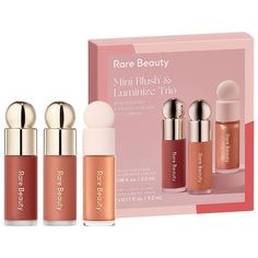 What it is: A gift-worthy set of glow essentials with minis of bestselling Soft Pinch Liquid Blush and Positive Light Liquid Luminizer in new and fan-fave shades.Ingredient Callouts: Free of parabens, formaldehydes, formaldehyde-releasing agents, phthalates, mineral oil, retinyl palmitate, oxybenzone, coal tar, hydroquinone, sulfates SLS & SLES, triclocarban, triclosan, and contains less than one percent synthetic fragrance. These products are also cruelty-free.What Else You Need to Know: This s Rare Beauty Mini, Positive Light Liquid Luminizer, Liquid Luminizer, Soft Pinch Liquid Blush, Makeup Gift Sets, Liquid Blush, Sephora Beauty, Holiday Makeup, Luminizer