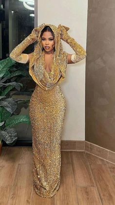 Glamorous Gold Long Sleeve Gown, Glamorous Long Sleeve Gold Gown, Gold Evening Dresses For Winter, Girl Prom, One Shoulder Prom Dress, Gold Prom Dresses, Senior Prom Dresses, Stunning Prom Dresses, Mermaid Sequin