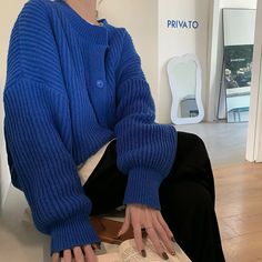 This is perfect for those who are looking for a clothing for a good price. It is fashionable, stylish, and it will look great on anyone who wears it. Do you wanahavit? Casual Blue Sweater Coat For Fall, Trendy Blue Sweater Coat For Fall, Casual Blue Sweater Coat For Winter, Trendy Blue Sweater Coat For Spring, Blue Winter Cardigan, Casual Blue Knitted Cardigan, Trendy Blue Long Sleeve Sweater Coat, Oversized Blue Cardigan For Fall, Blue Oversized Cardigan For Fall