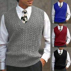 Product Description * Item: Men's Slim Fit V-Neck Sweater Vest Pullover Sleeveless Sweaters Cable Knitted * Condition: 100% Brand New * Color: Black   Royal Blue   Gray   Wine Red * Size:Asian S-3XL * Package:1pc Vest (without any accessories ）    Please note: 1.Please allow a little error due to manual measurement. 2.The color maybe a little difference because of the light,screen reflection etc. 3.If you are not sure what size to choose, you can tell us your height and weight, we will recommend the right size for you. Shipping 1. Your Item(s) will be shipped within 5-15 business days once payment received. 2. Standard shipping to US/UK,you may can get it in 10-20 Business days.   Standard Shipping for Airmail via Post Office 11-30 business Days Come(approximately within 30 days) ship to o Sleeveless Sweater Cardigan, Sleeveless Sweaters, Mens Vest Fashion, Casual Vest, Vest Fashion, Fashion Mode