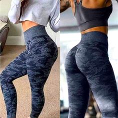 These Seamless Extra Stretchy Leggings Are Really Comfortable. Logo Stitched In To Hip. Scrunch Butt Feature Really Accentuates The Gluts. Nothing Wrong With Them, They Look Brand New. I Just Don’t Wear Leggings Anymore Black Camo Leggings, Workout Legging, Womens Workout, Fitness Pants, Gymshark Leggings, Gymshark Women, Women Leggings, Camo Leggings, Slim Trousers