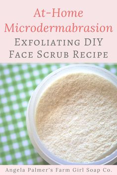 Diy Facial Products, Face Exfoliate Diy Scrubs, Natural Exfoliating Scrub Face Easy Diy, Diy Exfoliating Face Scrub For Acne, Home Made Scrubs Face Exfoliate, Facial Exfoliator Diy, Diy Microdermabrasion At Home, Diy Microdermabrasion Scrub, Home Made Exfoliating Scrub Face