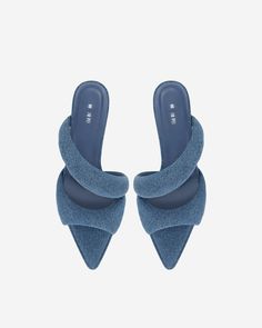 JW PEI Women's Sara Mule Denim - Blue Jw Pei, Denim Sandals, Denim Heels, Dr Shoes, Fashion Shoes Heels, Womens Summer Shoes, Shoe Inspo, Girly Shoes, Swag Shoes