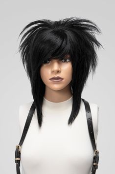 Medium Scene Hair, Wig Side Part, Spiky Hairstyles, Bang Wig, Rocker Hair, Hair Doo, Mens Wigs, Spiky Hair, Professional Hairstylist