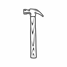 an illustration of a hammer on a white background