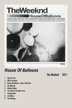 the weeknd house of balloons 2011 cover art for their album,'house of balloons '