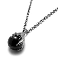 * Nickel-free stainless steel construction 
 * Adjustable cable chain necklace
 * Secure lobster claw clasp
 * Dragon claw pendant with black agate stone Necklace With Black Stone, Black Agate Stone, Claw Necklace, Cable Chain Necklace, Black Agate, Men's Necklace, Onyx Stone, Stainless Steel Necklace, Black Stone