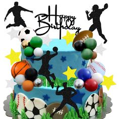 PRICES MAY VARY. Sports cake toppers suitable for sport themed party The material is a safe and plastic material Sports cake toppers with basketball soccer football baseball color balls stars,suitable for sport themed birthday party Contact us,we will answer your questions at any time Sports cake toppers with basketball soccer football baseball and can be used on multi-layer or single-layer cakes,suitable for sport themed birthday party. Sports Theme Birthday Party, Sports Cupcake Toppers, Sports Cake Topper, Sport Cupcakes, Sports Cake, Single Layer Cakes, Sports Theme Birthday, Sport Cakes, Sports Birthday