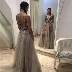 Stunning Sequin Mesh Dress Light Silver Gray Size 6 For Prom, Homecoming, Sweet Sixteen, Weddings And More! Color Perla, Prom Dress Plus Size, Prom Long, Womens Prom Dresses, Sleeveless Gown, Dress Sleeve Styles, Beaded Prom Dress, Gown Prom, Prom Dresses With Sleeves