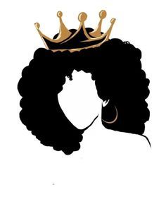 the silhouette of a woman with a crown on her head, wearing a tiara