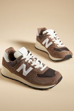 Brown Sneakers Women, Nb Sneakers, New Balance 574 Sneakers, Fall Sneakers, New Balance 574, Shoe Inspo, Everyday Shoes, New Balance Sneakers, Brown Sneakers