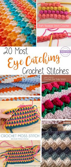 20 most eye catching crochet stitches