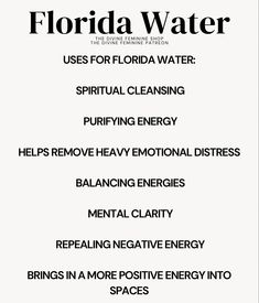 ✨ Product Highlight ✨ Florida water is a wonderful way to cleanse and purify yourself and spaces! We have these cute little 2 oz bottles in the shop 🌿 They’re small enough to carry in your purse (which is what i do!) We also have a florida water recipe tutorial over on patreon! Join us for more ✨🌙 #witch #witchy #witchtok #witchcraft #witchesoftiktok #spiritual #spiritualteacher #spiritualmentor #smallbusiness #supportsmallbusiness #metaphysicalshop #spiritualshop #witchyshop Cleansing Water Witchcraft, Florida Water Recipe, Cleaning With Florida Water, Florida Water Prayer, Rain Water Hoodoo, Florida Water Cleansing Spray, Product Highlight