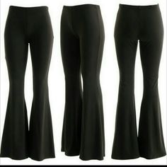 I Love These Pants! So Versatile, Silky Material, Comfortable, Pull On Style, Fashionable, On Trend And Easy To Wear! Look Great With Flats, Boots, Heels And Slip Ons! Wear It Easily With A Long Oversized Top Or More Structured Top; Even With A Jacket! 92%Polyester 8%Spandex Easy Care - Machine Wash 2x Measures 17" Unstretched 22" Stretched When Laying Flat, Bell Bottom Is 17" Wide Inseam 36", Long And Flowy! All Measurements Are Approximate Made In Usa! Shop With Confidence From A Top Rated Sel 5 Besties, Striped Flare Pants, Petite Dress Pants, Fashion Nova Plus Size, Green Dress Pants, Black Flare Pants, Structured Top, Flared Leggings, Party Pants