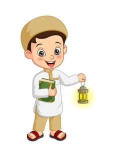 a little boy holding a lantern and smiling