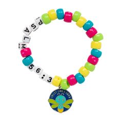 Little campers will love making their own bracelets with these no-mess craft kits during their week at Camp VBS! A great activity to reinforce lessons or Bible verses, these bracelet projects come with letter beads that spells out Psalm 56:3 and a faith-themed charm. Find more Camp VBS crafts, supplies and decorations on this website. Includes 1/4" plastic alphabet block beads, enamel charms and 14" stretchy cording. Makes 12. All craft kit pieces are pre-packaged for individual use. Kits includ Camping Theme Vbs Crafts, Wild Live Vbs 2024 Crafts, Vbs Keepsake Crafts, Vbs Camping Theme Lessons, Vbs Bracelet Craft, Bible Verse Crafts, Camp Vbs, Pony Bead Bracelets, Alphabet Blocks