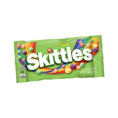 skittles candy bar on a white background