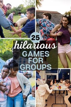 funny games for groups Group Games For Preschoolers, Funny Group Games, Teen Group Games, Big Group Games, Games For Small Groups, Group Games For Teenagers, Games For Big Groups, Fun Team Building Games, Games For Large Groups