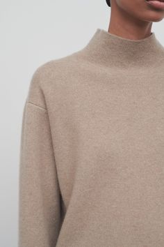 Classic mock neck sweater in double-knit cashmere with wrist-length sleeves and finely ribbed neckline, cuffs, and hem. Towel Scarf, Mens Fall, Double Knit, Ribbed Neckline, Mens Spring, Mock Neck Sweater, Leather Pouch, Double Knitting, Cashmere Sweater