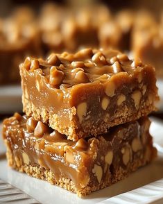 Make Trisha Yearwood’s Butterscotch Bars - a chewy, buttery dessert filled with butterscotch chips. Perfectly sweet, Easy Dessert Recipe! Recipe Using Butterscotch Chips, Butterscotch Chip Desserts, Butterscotch Chips What To Make With, Butterscotch Chip Recipes, Recipes With Butterscotch Chips, Butterscotch Bars, Trisha Yearwood Recipes, Butterscotch Cookies, Sweet Easy