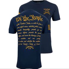 Howitzer Style Men's T-Shirt We Will Defend Military Grunt Mfg S -5xl Brand: Howitzer Color: Navy Style: We Will Defend Tee Cv1530 Nv Material: 100% Cotton Detail: Crew Neck Shirt, Printed In Front & Back, Design In Usa, Detail: 5% Of Our Proceeds Benefit The American Heroes Who Sacrifice To Protect Us: Join The Cause To Help Veterans And First Responders. A Portion Of Each Sale Goes Back To Charities And Non-Profits: Wishes For Warriors, Rise Above Hardship, National Law Enforcement Memorial Fu Grunt Style Shirts Men, Military Graphics, Grunt Style Shirts, Patriotic Fashion, Polo Design, Veteran T Shirts, Navy Style, Harley Davidson T Shirts, First Responders