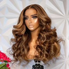 ✅ 13*4 lace frontal wig ✅ 200% Density ✅Comes with an adjustable elastic band and clips. ✅ Can be customized to fit a small/medium/ large head size. ✅Comes styled ✅Pre Plucked Hairline ✅ Knots Perfectly Bleached Hairline ✅Washed & Conditioned Loose Curls, Big Loose Curls, Body Wave Lace Front Wigs, Hair Care Oil, Hair Blog, Caramel Brown, Hair Game, Lace Frontal Wig, Hair Waves