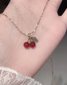 Jewellery Elegant, Ethereal Jewelry, Cherry Necklace, Neck Pieces Jewelry, Korean Accessories, Mia 3