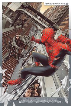 the amazing spider - man movie poster is shown in full color and it appears to be being