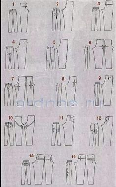 the instructions for how to sew pants